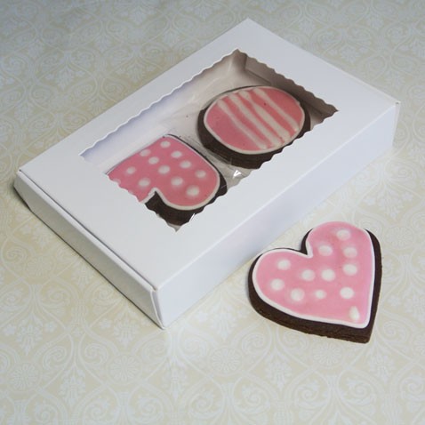 White Cookie Box for 4-6 Cookies ($1.50pc x 25 units)