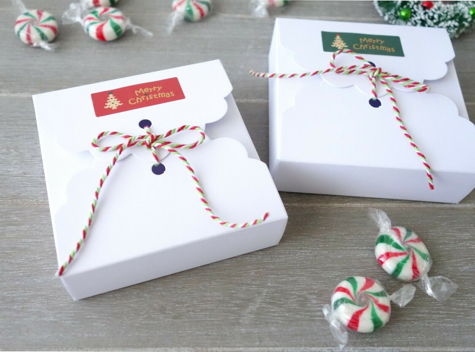 Christmas White Cookies Boxes 10x10x3cm ($2.00 X 10 units)