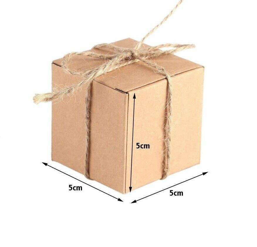 50 x $1.30 Kraft Box (5x5x5cm) with tag