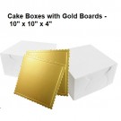White Cake Boxes with boards - 10" x 10" x 4" ($3.8 /pc x 20 units)