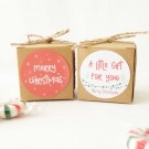 10x Christmas 5cm Cookies Gift Kraft Boxes XMAS Box 