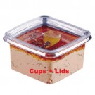 50 X Square Clear Plastic Box with Lid (3 Sizes)